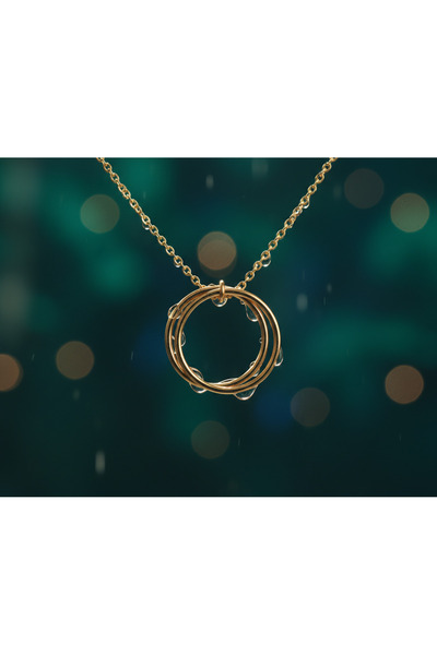 NorthAegean 925 Ayar Gümüş İki Daire Kolye – Minimal & Anlamlı Zamansız Tasarım