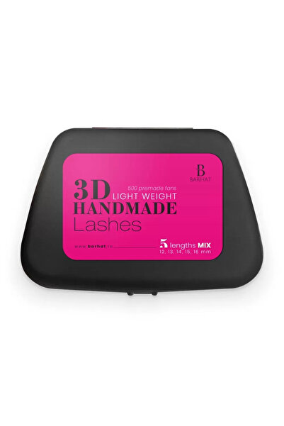 Barhat Extensii de gene MIX 3D Premade 12-16 mm 500 buchetele – Barhat, Curbu...