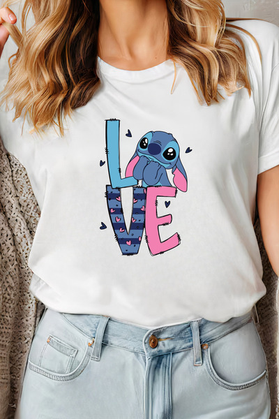 Sarah's Boutique Women's T-shirt – 100% cotton – Valentine's Day "Stitch Love"