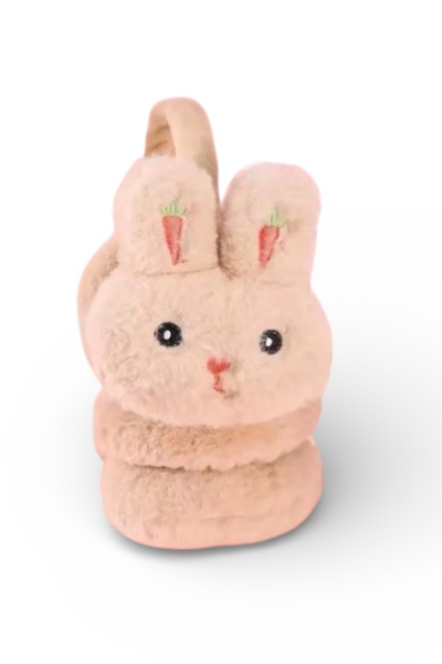SHEKER HOME Children's Rabbit Plush Ear Muffs Cream – Winter Warm Ear Protect...