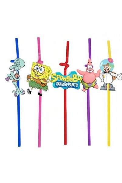 parti show Sünger Bob 10'lu Artistik Pipet