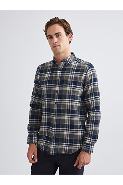 LC Waikiki Regular Fit Plaid Gabardine Men's Shirt