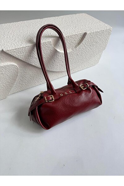 Mia Collection Kao model ruke i žene Torba za rame obična bordo crvena