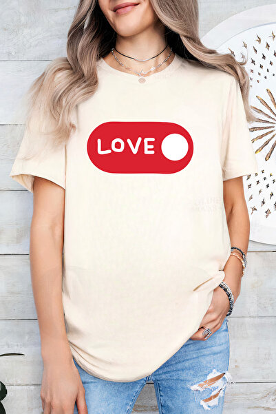 Sarah's Boutique Women's T-shirt – 100% cotton – Valentine's Day "Love Switch"