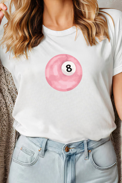 Sarah's Boutique Women's T-shirt – 100% cotton – Valentine's Day "8 Ball"