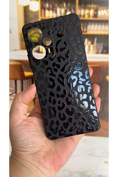 Vip Case Poco F5 Compatible Leopard Patterned Silicone Shock Absorbing Classi...