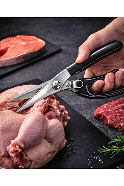 mucit home مقص مطبخ من الفولاذ المقاوم للصدأ، مقص دجاج، مقص لقطع اللحوم والأس...