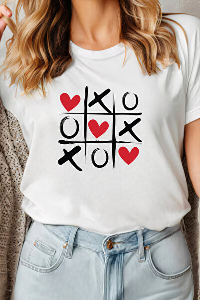 Sarah's Boutique Women's T-shirt – 100% cotton – Valentine's Day "XO GAME"