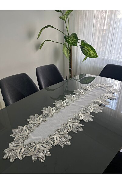 BRL ÇEYİZ HOME French Lace Linen Gardenia Luxury Runner