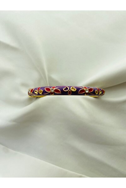 M&S Moon Shine Renkli Desenli Mineli Çelik Kelepçe Bileklik