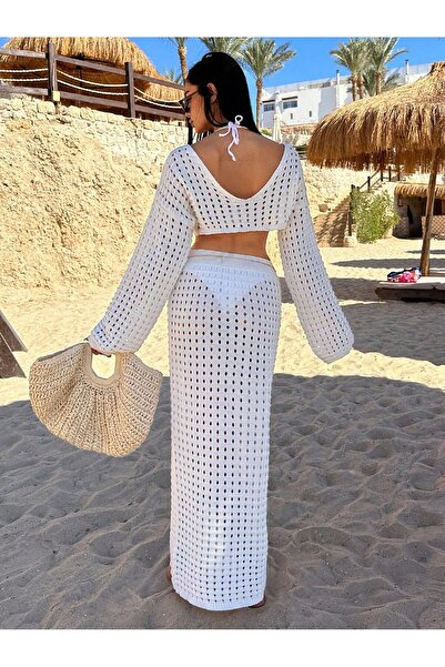 DEHA textile Pure White Summer Knitwear Set
