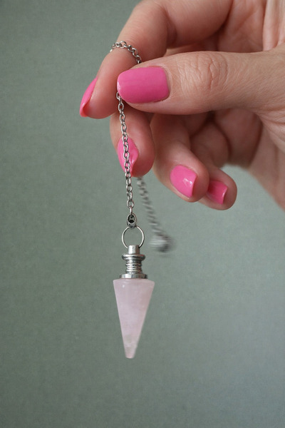 best bioenerji taş terapi Pink Quartz Large Size Pendant, (Pandül)