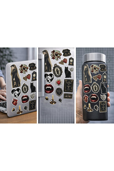 Limitless Design مجموعة ملصقات فن القوطي المظلم (22x30 سم) |   ملصقات مصاصي ا...