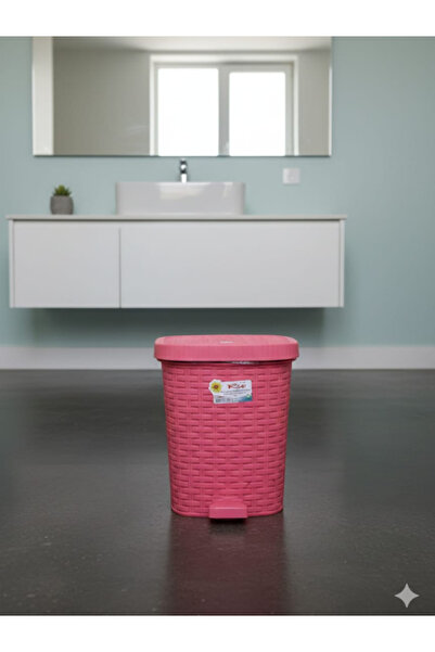 nowapazar fuşya örme desenli çöp kovası