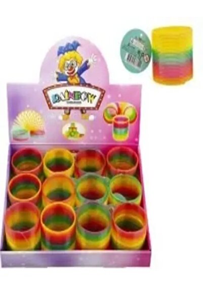 Rainbow Büyük Boy Renkli Stres Yayı 12 Adet