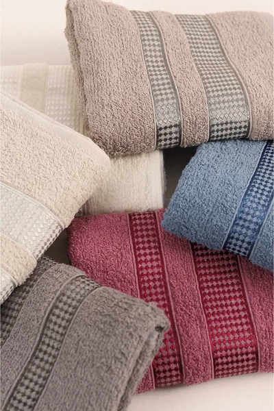 Bikaya Home 100% Cotton Hand Towel Set |   6 Pieces |   50X90 cm |   Soft & H...