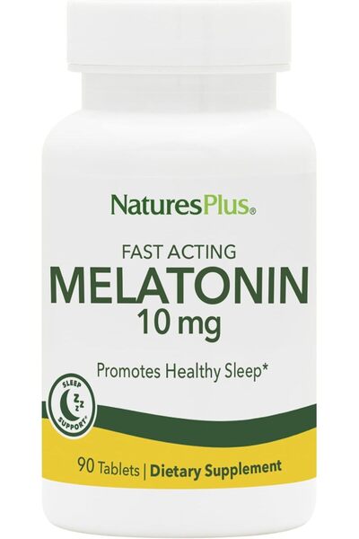NaturesPlus Melatonin 10 mg - 90 Fast-Acting Tablets - Vegan, Gluten Free - 9...