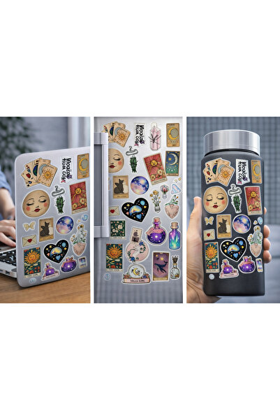 Limitless Design مجموعة ملصقات التاروت السحري وسحر القمر (22x30 سم) |   ملصق ...