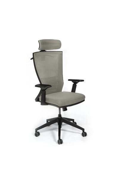 KRONSIT Scaun ergonomic Bergamo, cotiere si tetiera reglabile, blocare 4 pozi...