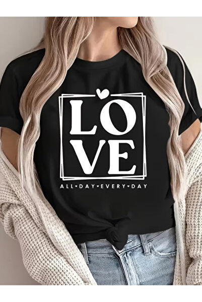 EYMORA Love Printed Valentine's Day Special T-Shirt