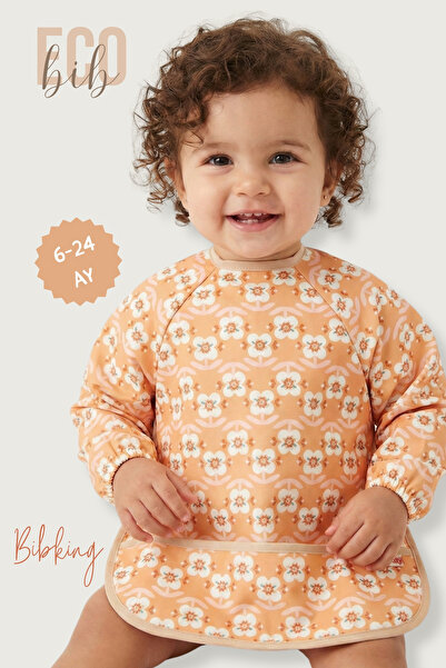 BibKing Long Sleeve Wearable Eco Floral Liquid-Proof Activity and Feeding Bib...