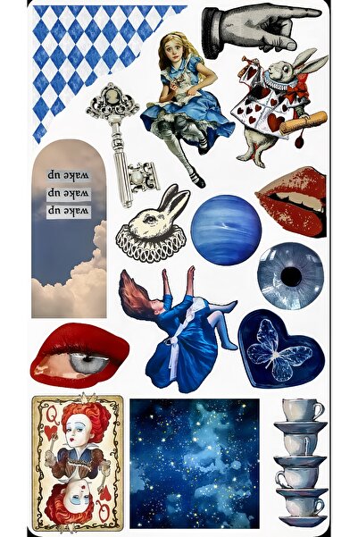Limitless Design مجموعة ملصقات أليس في بلاد العجائب - تصميم خيالي ورائع (22x3...