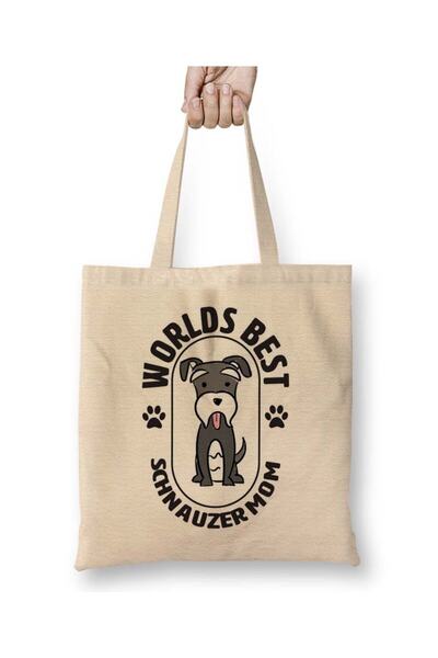 Toyaso Най-добрата в света чанта за кучета от породата шнауцер, бяла платна ч...