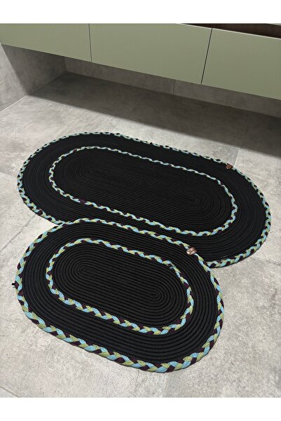 MaVaux Nâzen 2-Piece Rope Bathroom Set Wicker Mat with Knitted Edges 60X100 +...