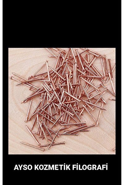 ayso kozmetik BAKIR RENKLİ DÜZBAŞLI FİLOGRAFİ ÇİVİSİ 1000 GR