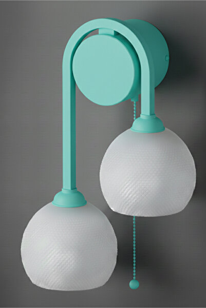 Limon 3D Desing شمعدان حائطي برأسين مع سلسلة ومفتاح، إضاءة زخرفية حديثة بتصمي...