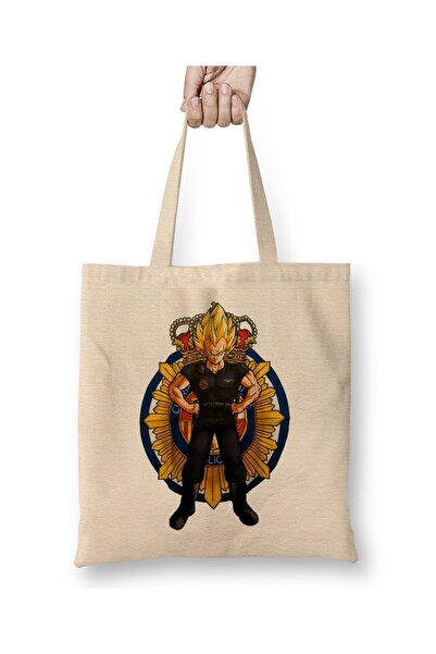Toyaso Policija Vegeta Dragon Ball Z Bela tkanina Torba Dugačka Sa ručkom Kup...