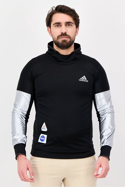 adidas Men Sportswear Fit Long Sleeve Training Hoodie, Black