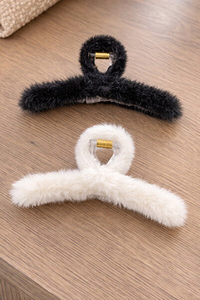 Srctech Σετ 2 τεμαχίων Μεγάλη βελούδινη πόρπη με μανδάλωμα - 12 εκ.