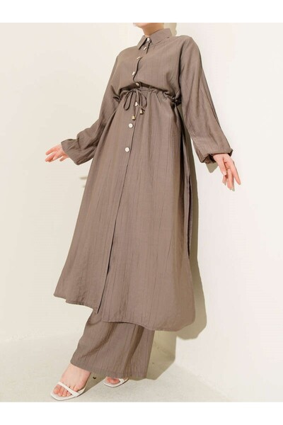 Burcia Beli Tunnel Long Tunic Double Set