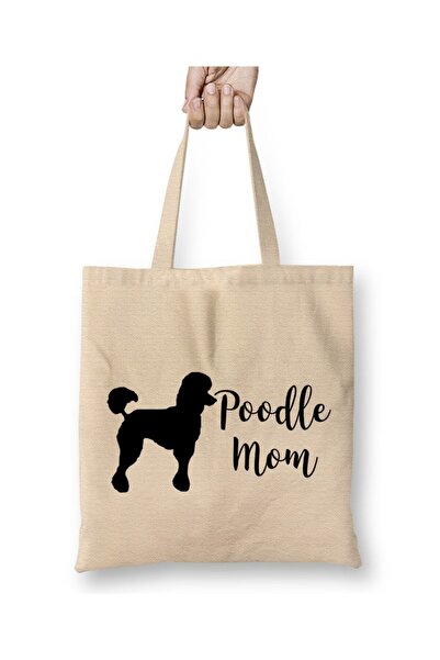 Toyaso Poodle Mom Dog Dogs Mom Geantă de pânză albă Geantă de cumpărături cu ...