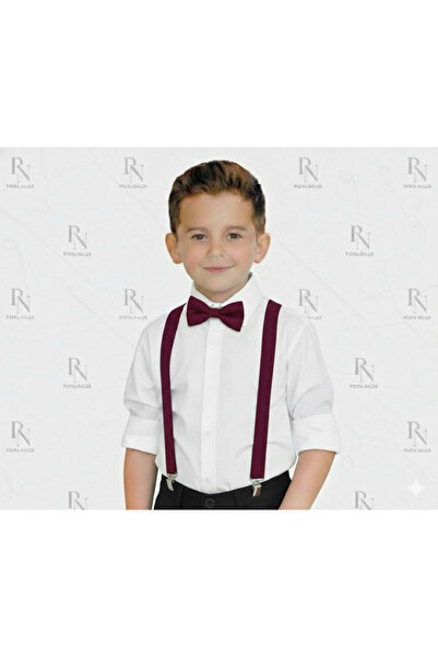 YCN TEKSTİL Set bretele și papion pentru copii - Set de accesorii pentru cost...