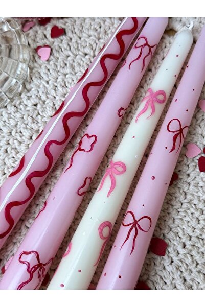 YABA 4 ADET DESENLİ MUM