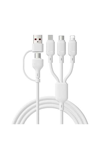 WIWU كابل شحن سيليكون متعدد الموصلات من سلسلة ستيلار بطول 1 متر (من A+C إلى C...