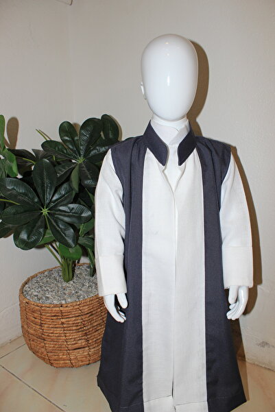 Abaya-AB طقم ولادي 1-ثوب ساده 2- دقله قماش لينن