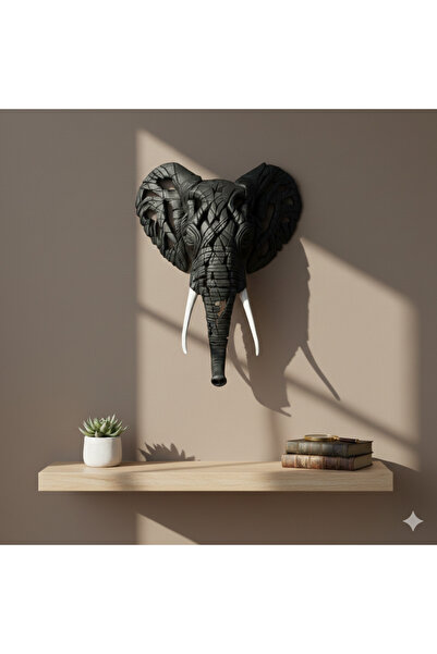 İki Cadı Tasarım Soyut Modern Mega Boy Duvar Fil Polyester Obje - 75 x 68 cm