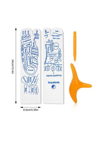 Allians Rahatlatıcı Ayak Masaj Seti, 1 Çift Çorap ve 2 Refleksoloji Çubuğu