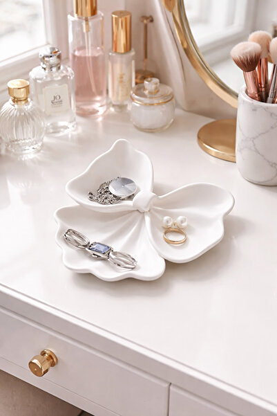 Vescarri صينية لتنظيم المجوهرات بتصميم فيونك