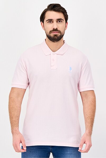 U.S. Polo Assn. Men Regular Fit Short Sleeve Embroidered Logo Polo Shirt, Lig...