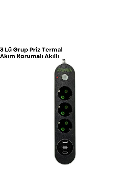Epilons 3 Usb Portlu Üçlü Priz Cxe103 ZENVİA-4567