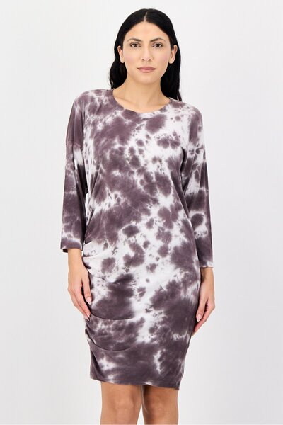 Sundry Women Tie Dye Shirred Dress, Multicolor