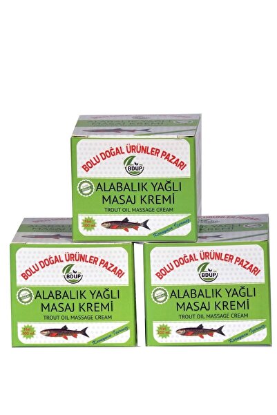 Allians Doğal Alabalık Yağı Masaj Kremi 3'lü Set, 3x100ml, Sağlıklı ve Ferahl...