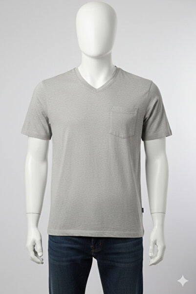 Secura İş Güvenliği تيشيرت صيفي من القطن الممشط بياقة على شكل V، 100% قطن، مع...