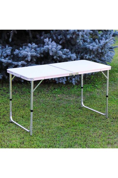 Avex Masa Pliabila din aluminiu cu blat MDF pentru picnic, dimensiune 120 x 6...