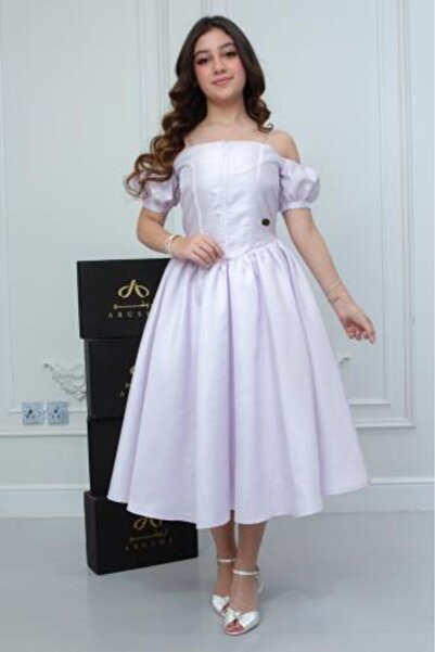 arushi Elegant Miral Dress in Light Purple Taffeta