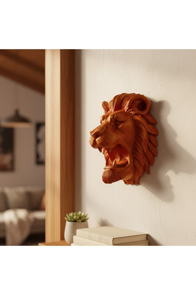 Lisinya Snmswrld Gold Red Lion Head (23515) Wall Accessory